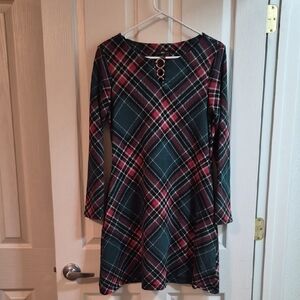 R&K Plaid Dress in Red and Green